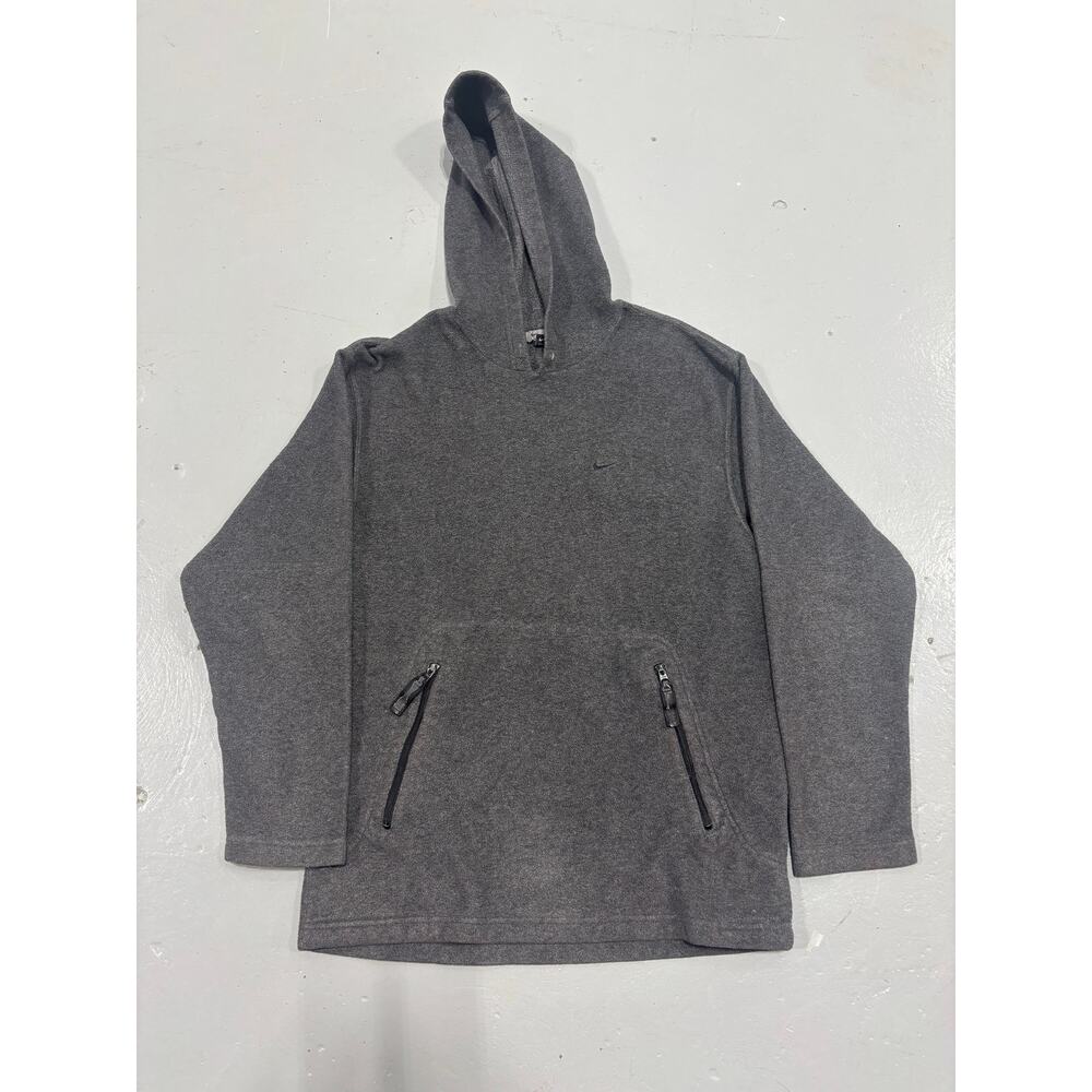 Vintage‎ Nike Hoodie Men's Small Gray Embroidered Swoosh Y2K Pullover Sweatshirt